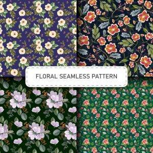 Floral seamless pattern vector free download